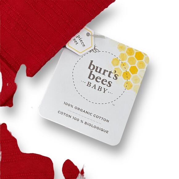 Burts Bees Winter Polar Bear 3 Pc Outfit Size 3-6 Mo Shirt Pants Hat Set Unisex - Picture 5 of 5